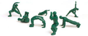 Plastic Army Men in Yoga Poses